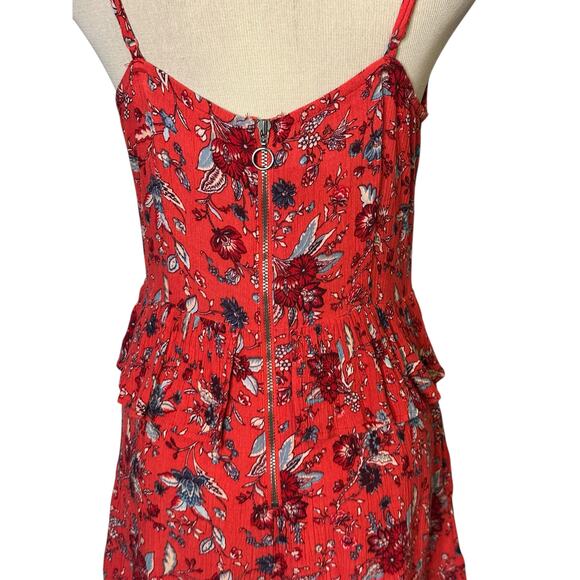 American Eagle red blue tank romper size 4 - Picture 9 of 15